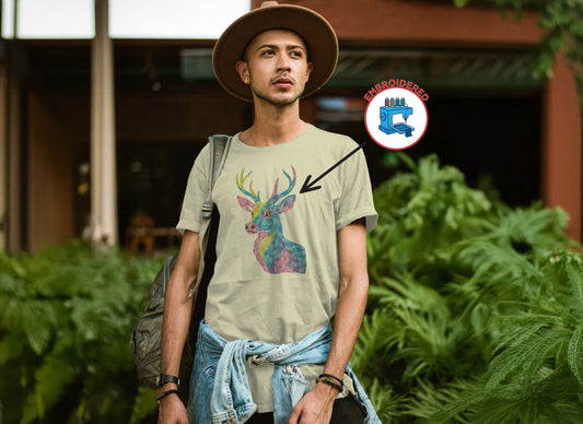 DEER HEAD : EMBROIDERED
