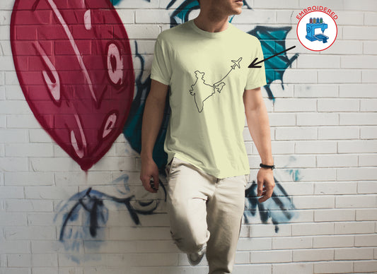 INDIA TRAVEL MAP : EMBROIDERED