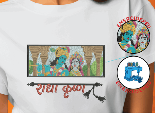 Radha Krishna : EMBROIDERED