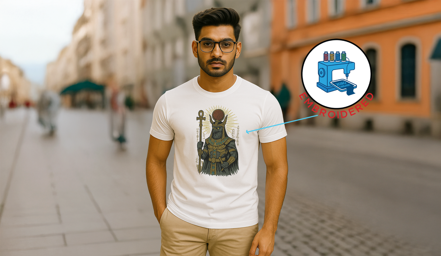 Egyptian Anubis Graphic: Embriodery