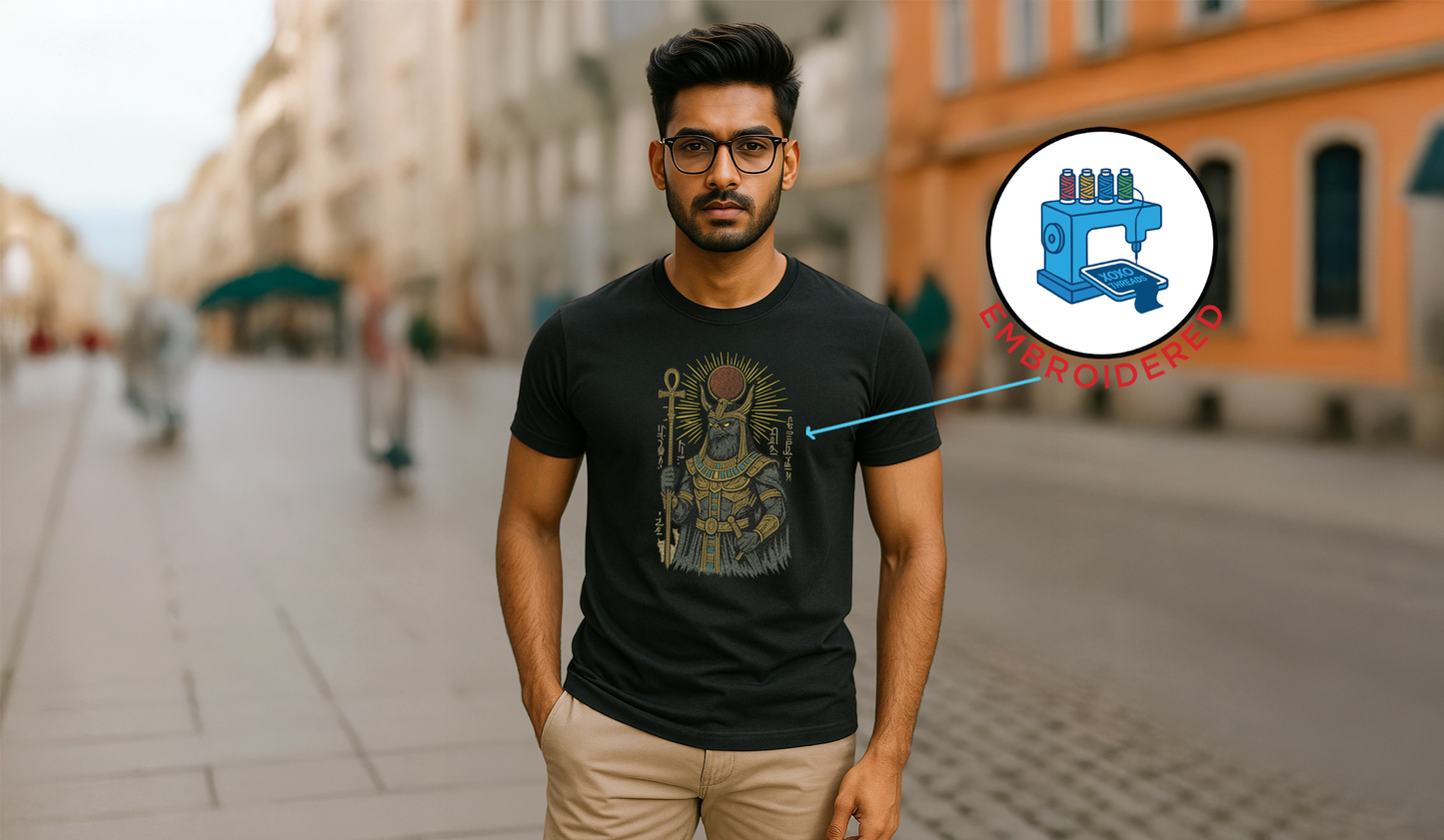 Egyptian Anubis Graphic: Embriodery