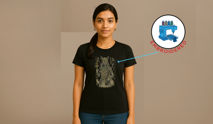 Bastet Goddess: Embroidered