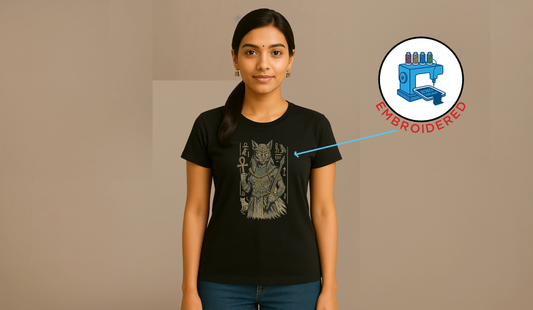 Bastet Goddess: Embroidered