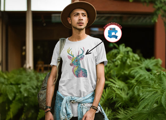 DEER HEAD : EMBROIDERED
