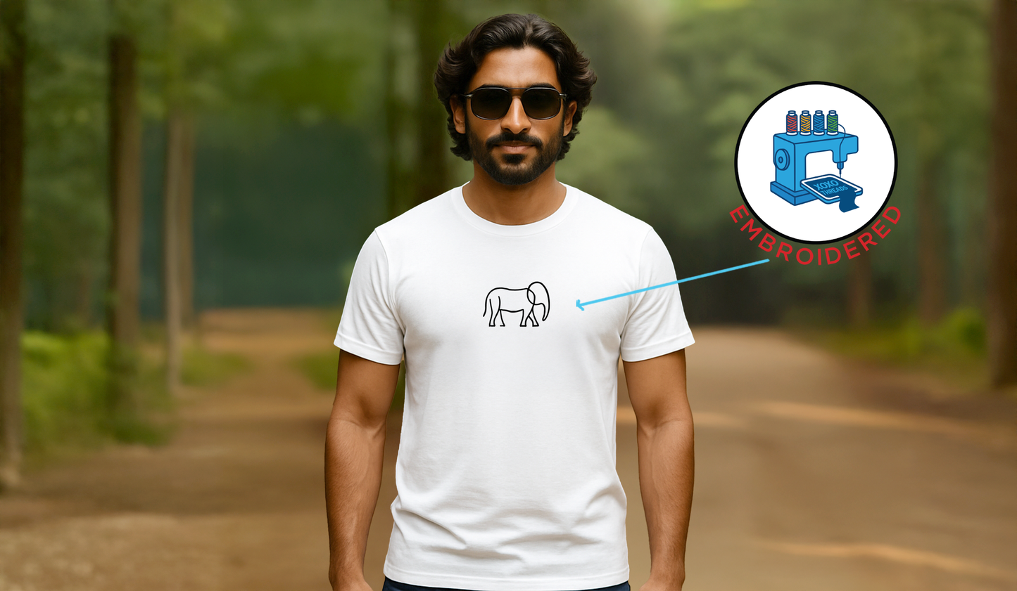 ELEPHANT:EMBROIDERED