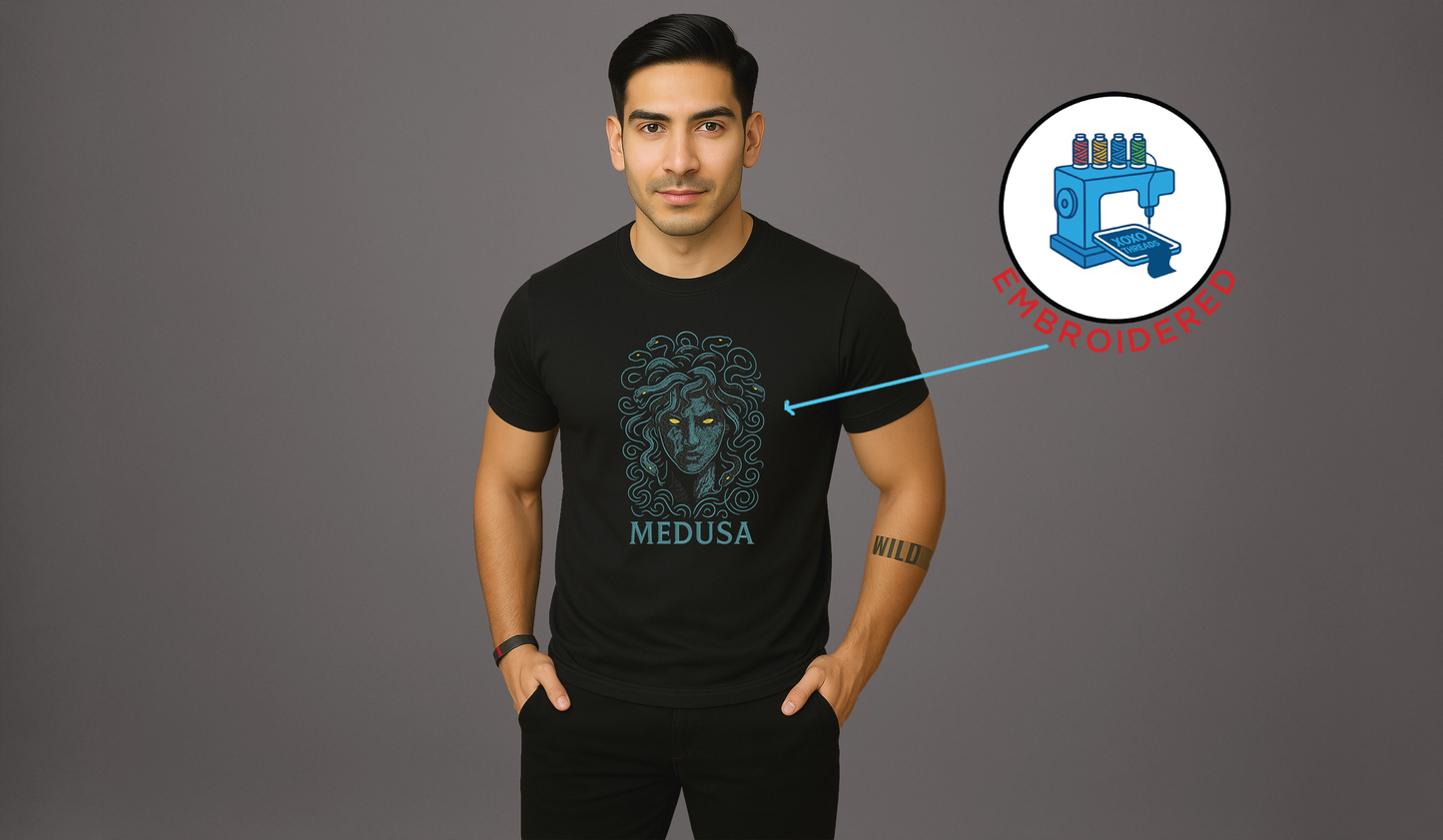 MEDUSA :EMBROIDERED