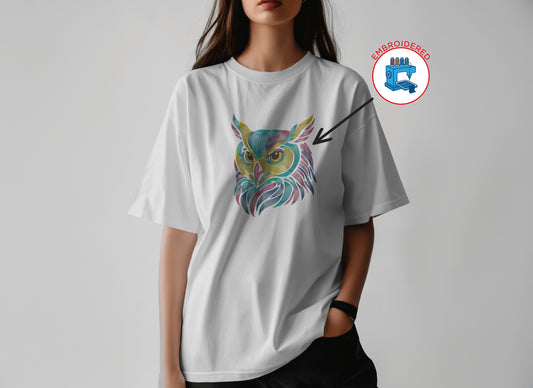 OWL HEAD : EMBROIDERED