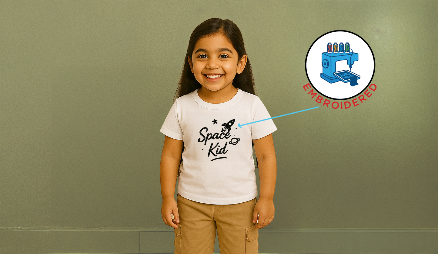 SPACE KIDS GIRL:EMBROIDERED