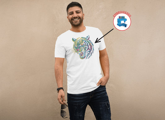 TIGER HEAD : EMBROIDERED