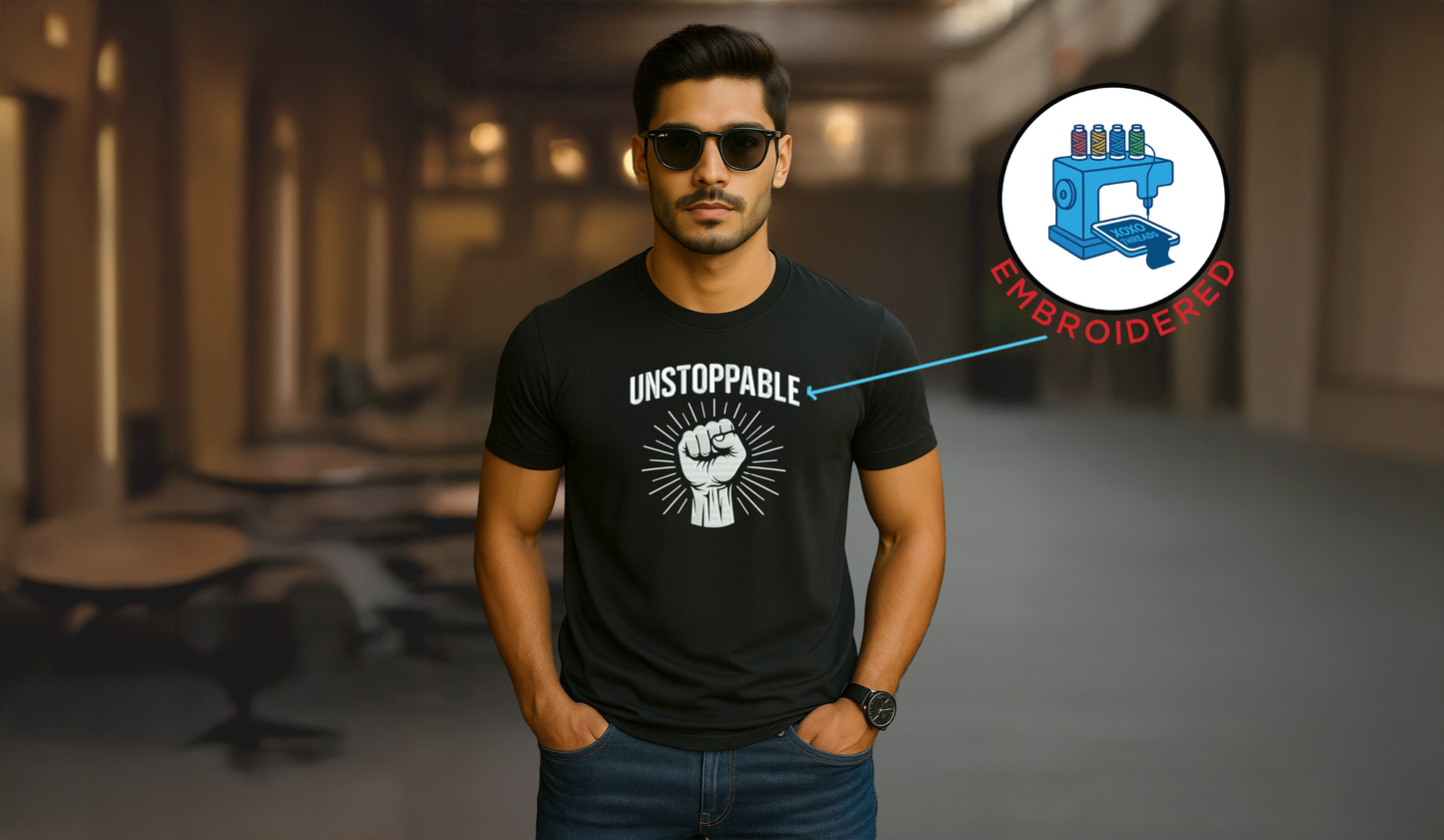 UNSTOPPABLE MENS:EMBROIDERED